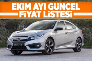 Honda Civic ekim ayı güncel fiyat listesi ve öne çıkan özellikler