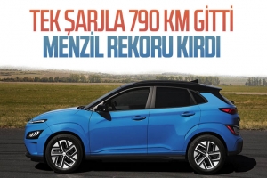 Elektrikli Hyundai Kona, tek şarjla 790 km ile menzil rekoru kırdı