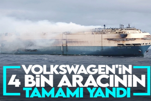 Kargo gemisindeki yangın, Volkswagen'in 4 bin aracını yok etti
